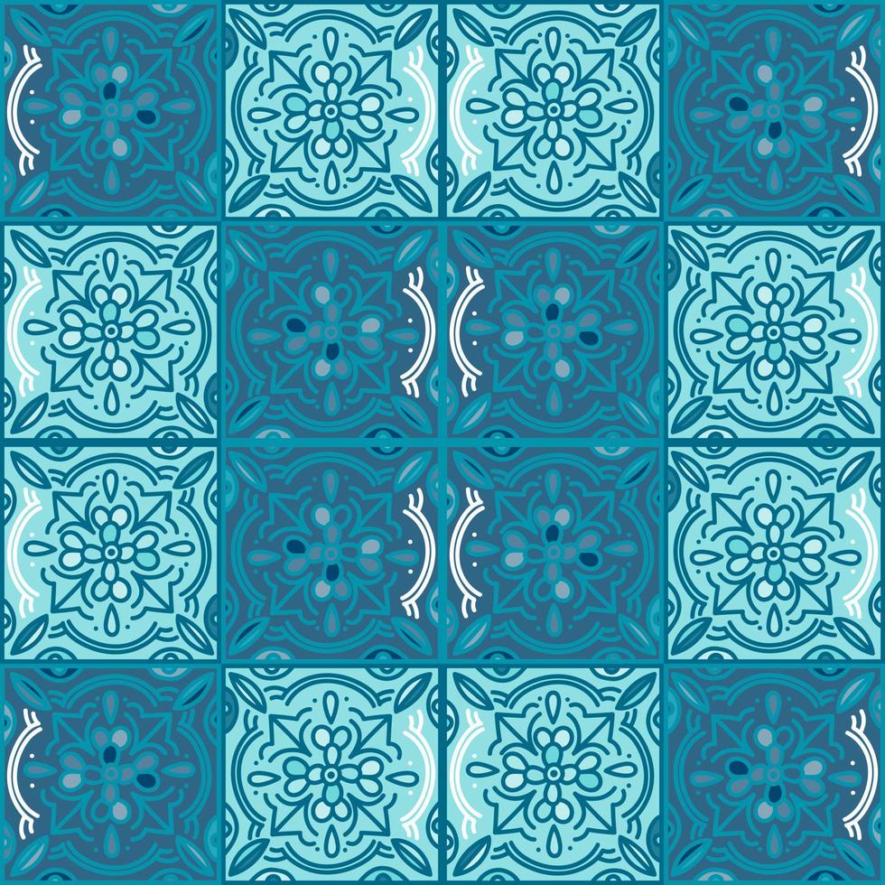 talavera modelo. indio labor de retazos. turco ornamento. marroquí loseta mosaico. vector