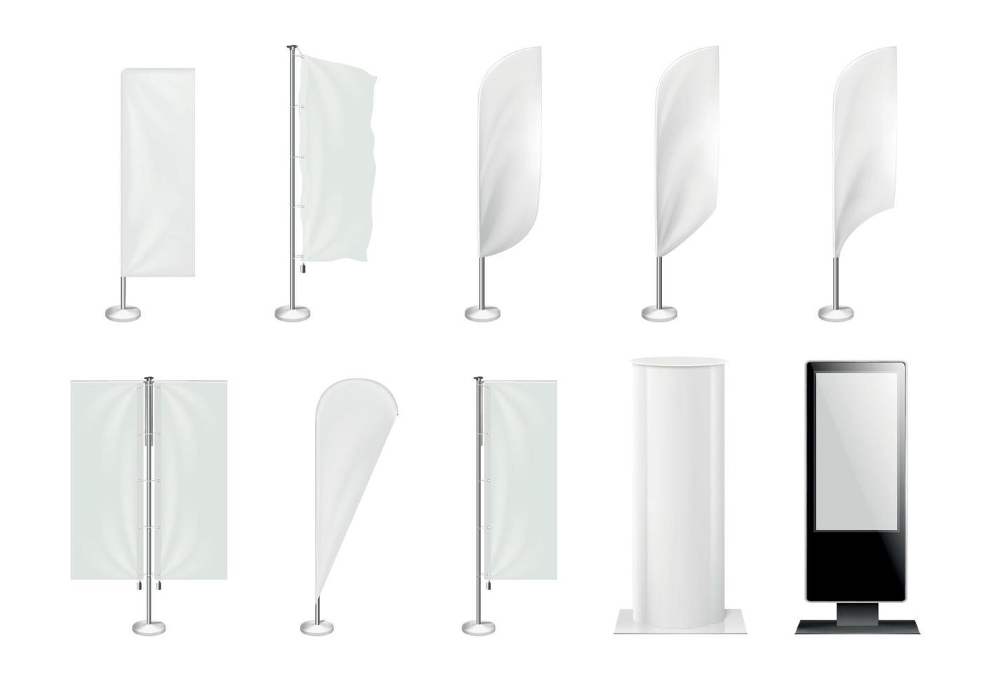 Advertising Flags Set vector