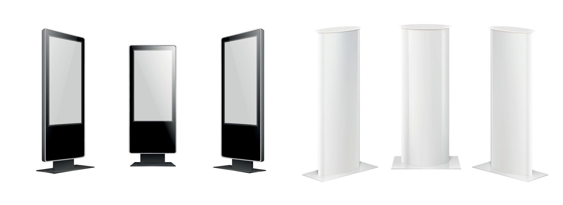 Advertising Stand Set vector