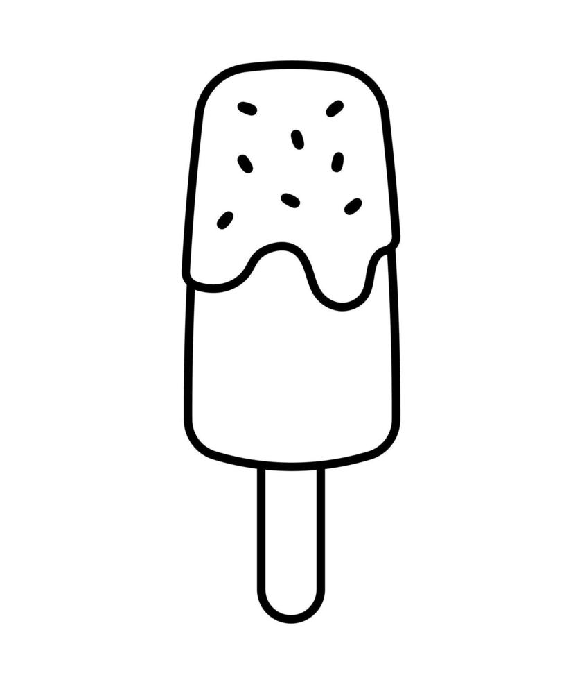 paleta de hielo hielo crema línea icono logo clipart vector ilustración