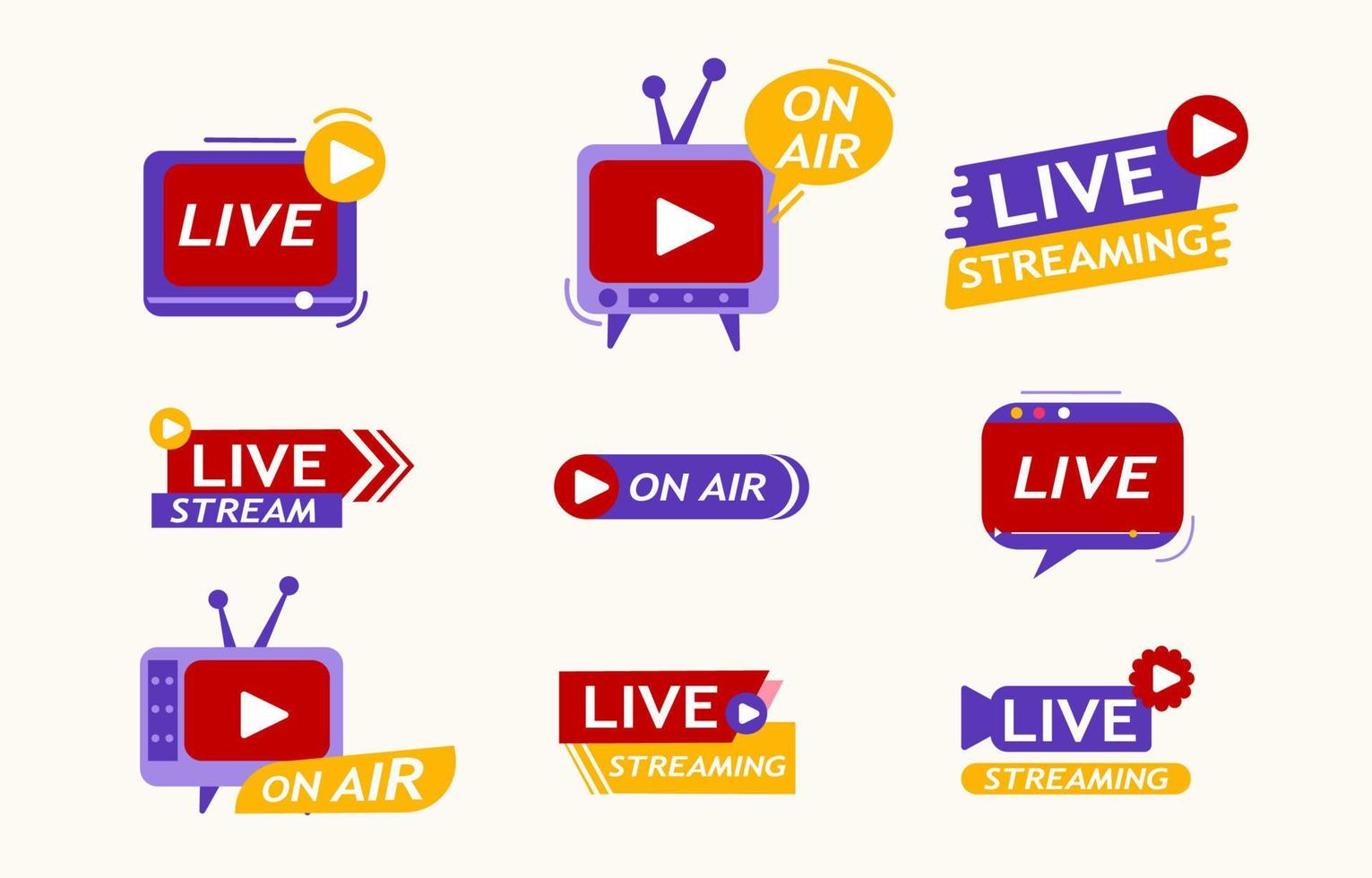 General On Air Live Streaming Concept vector