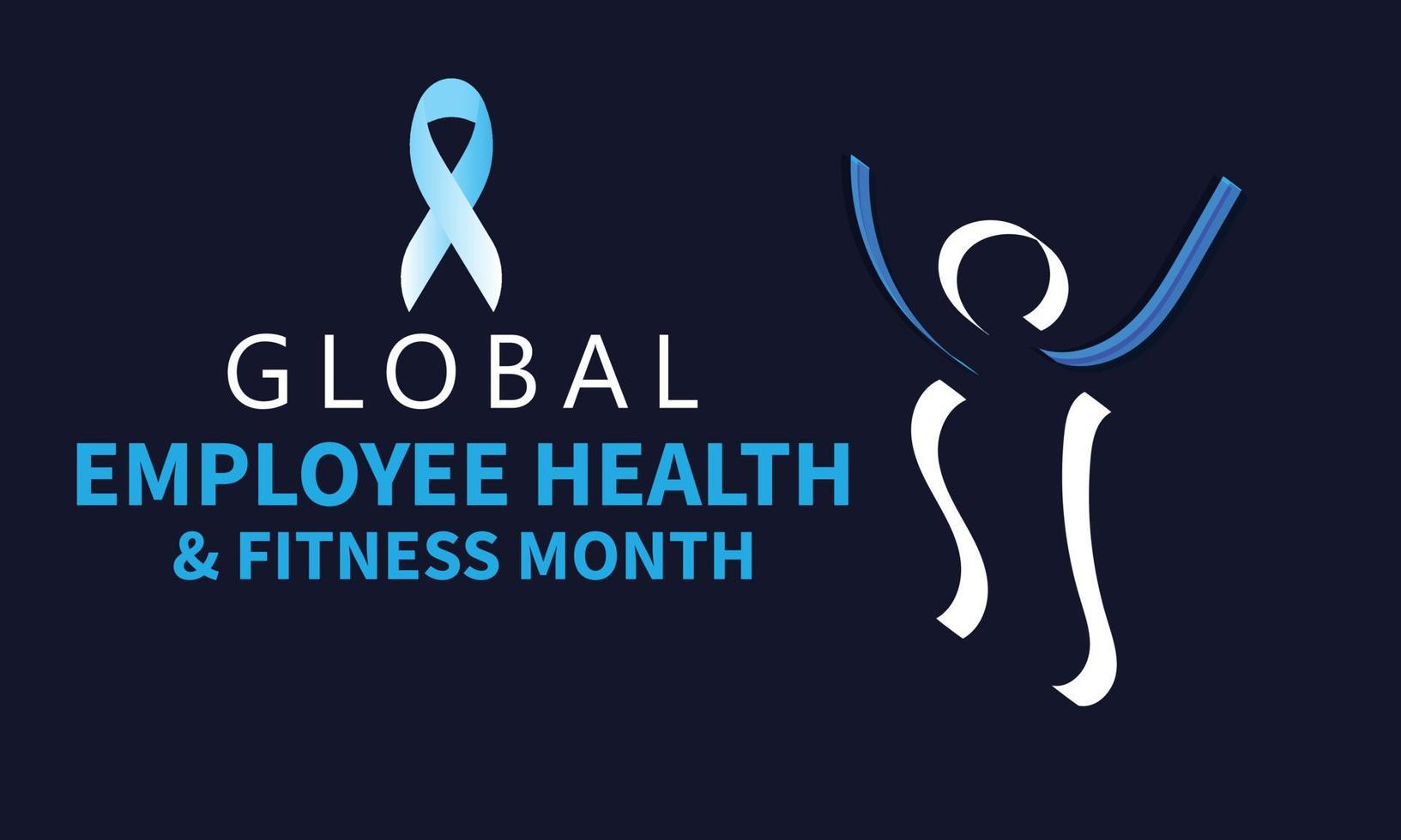 Global Employee Health and Fitness Month. Template for background