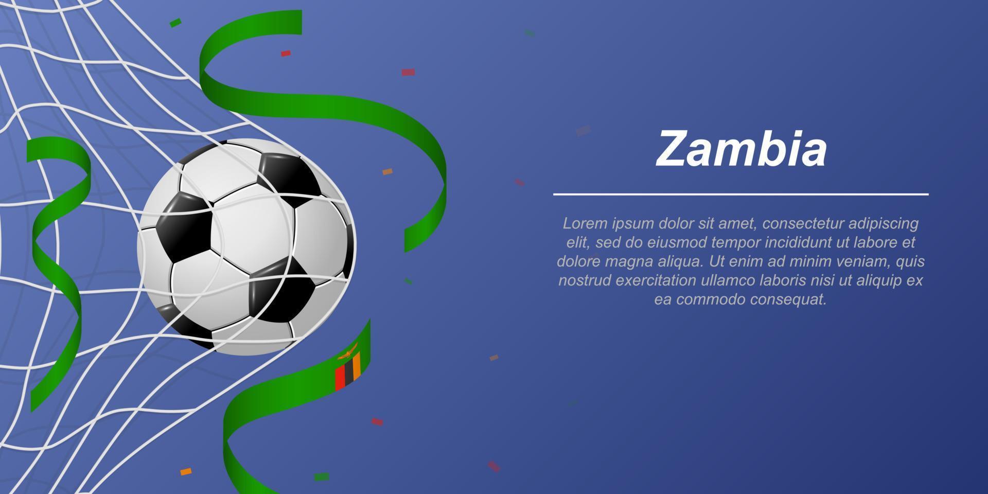 fútbol antecedentes con volador cintas en colores de el bandera de z vector