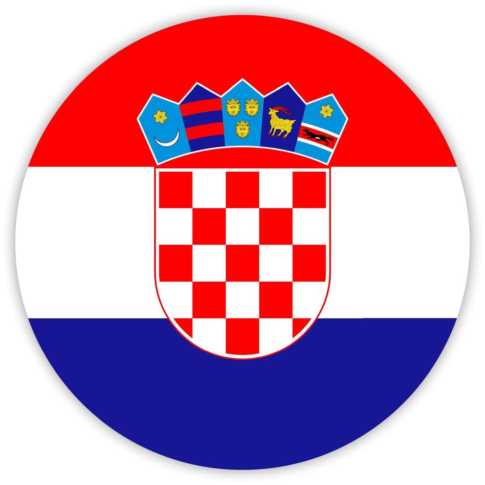 croatia Simple round flag . Vector illustration