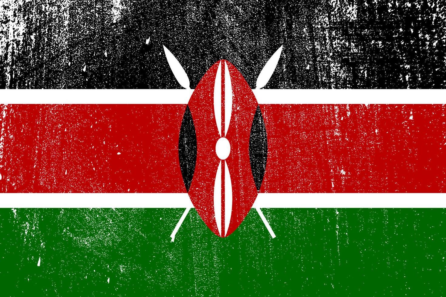 kenya grunge styled flag . Vector illustration