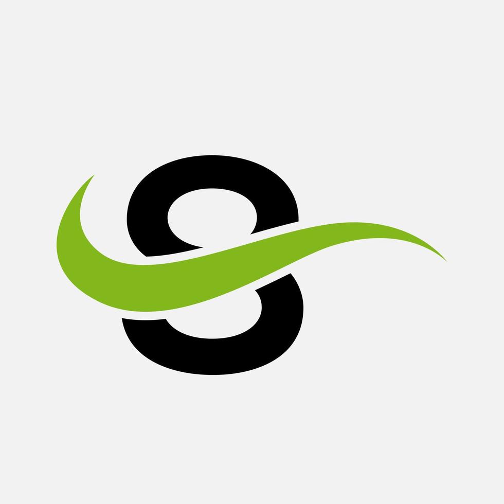 Abstract 8 letter modern initial logo design vector