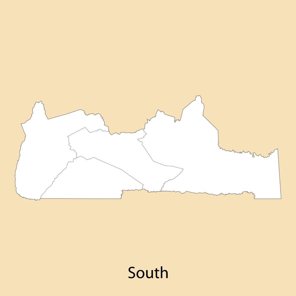 High Quality map of South is a province of Cameroon vector