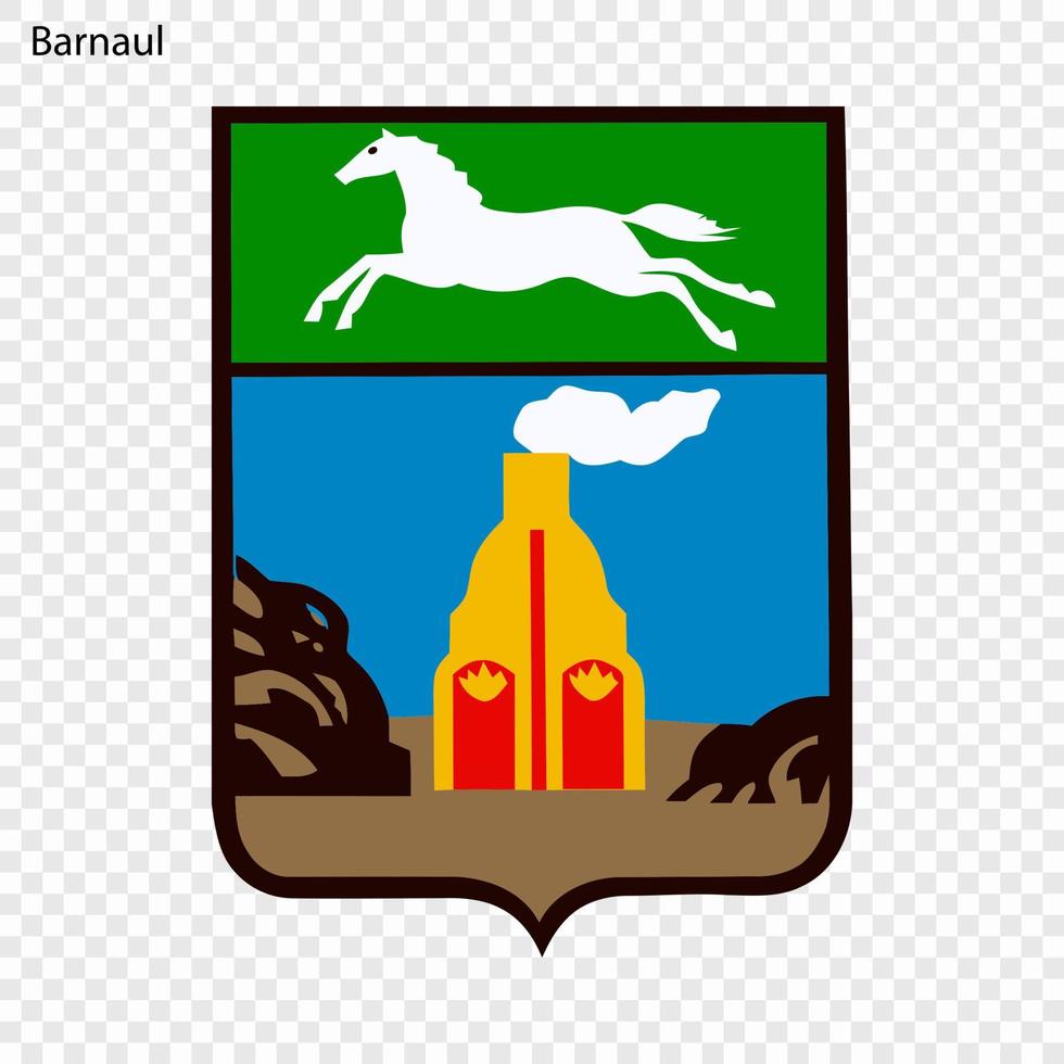 Emblem of Barnaul. Vector illustration