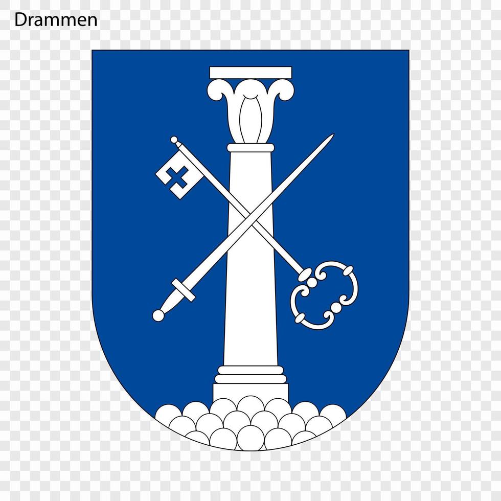 emblema de ciudad de Noruega vector