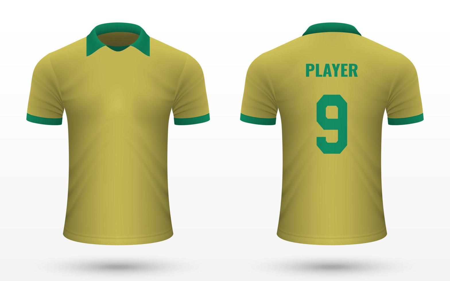 realista fútbol camisa jersey vector