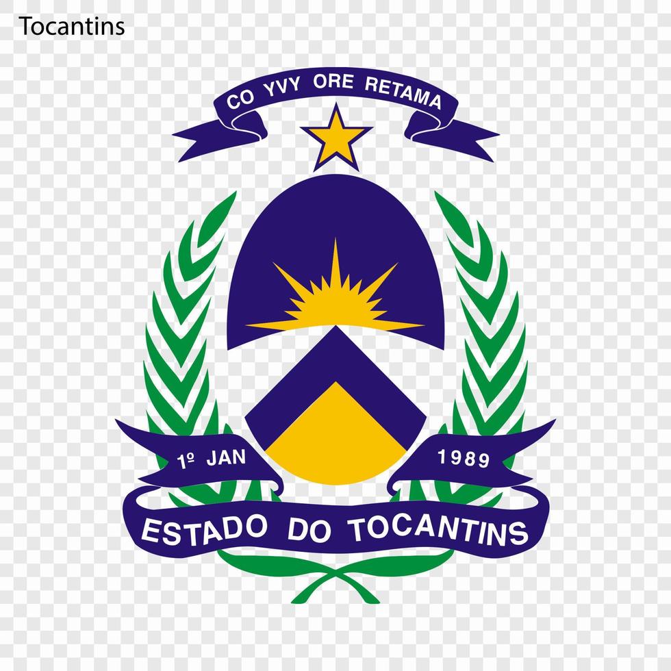 emblem state of brazil vector