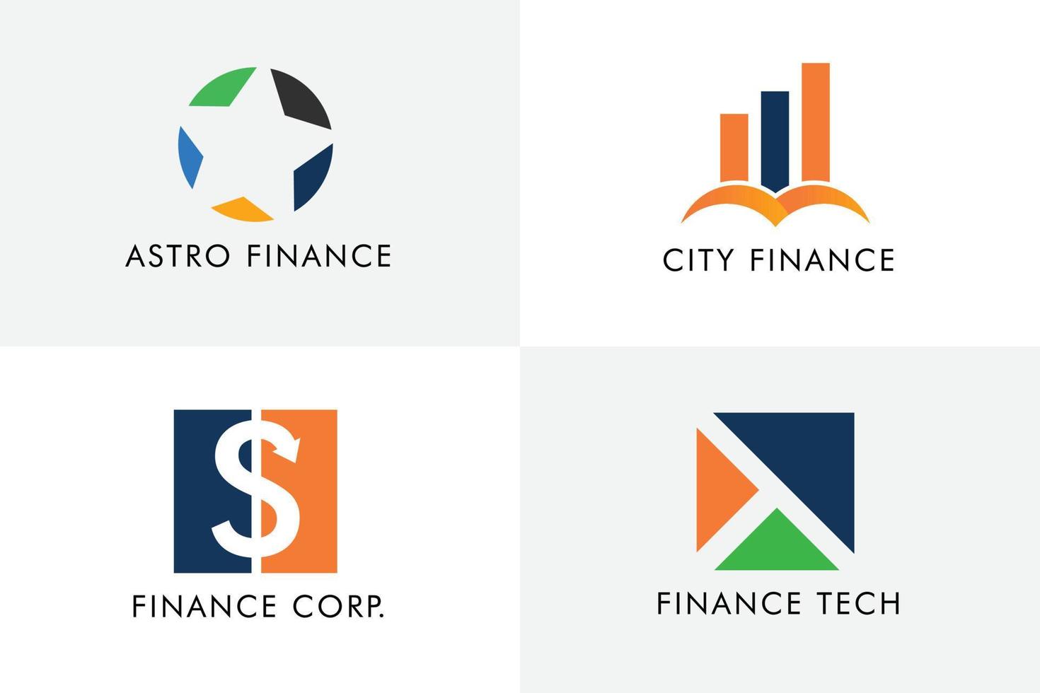 A set of credit repair business financial abstract vector logo design