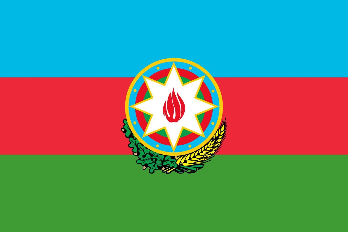 Simple flag with coat of arms vector