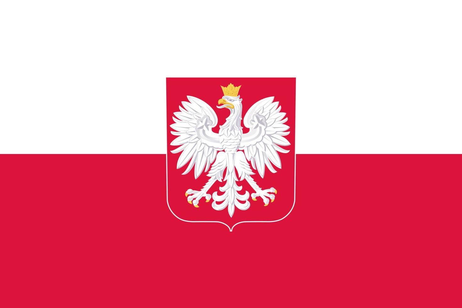 Simple flag with coat of arms vector
