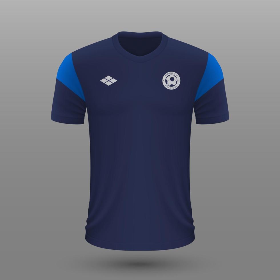 realista fútbol camisa , Finlandia lejos jersey modelo para fútbol americano equipo. vector