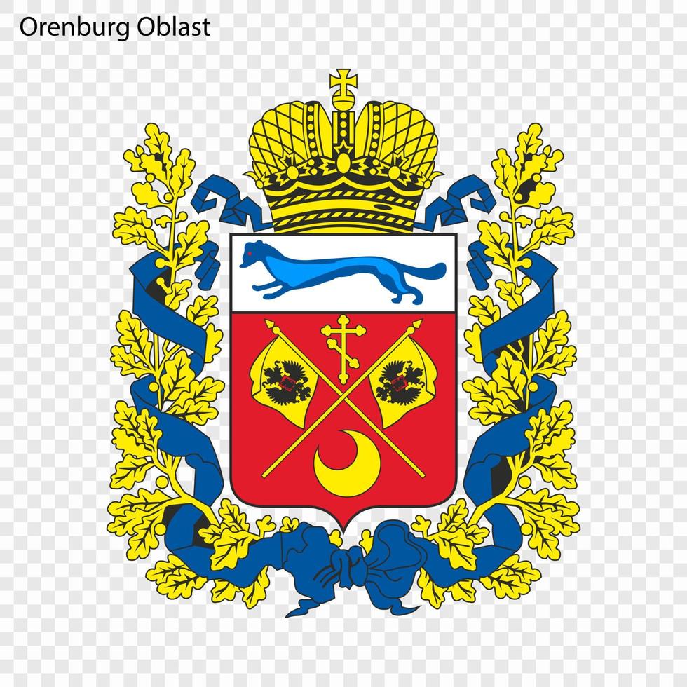 Emblem of  province of Russia vector