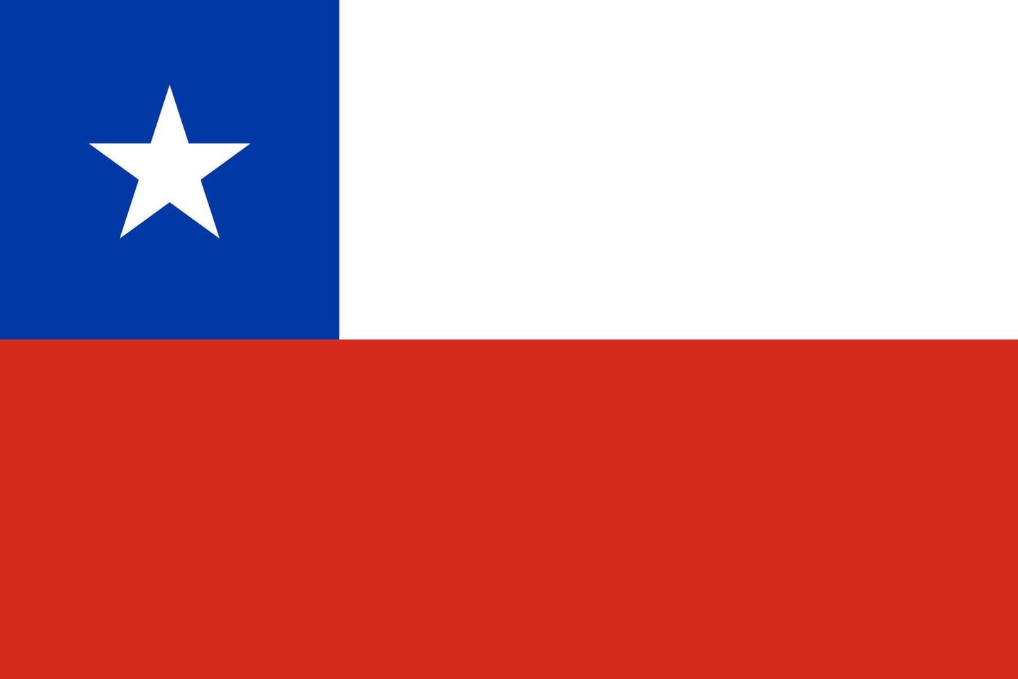 Chile sencillo bandera correcto tamaño, proporción, colores. vector