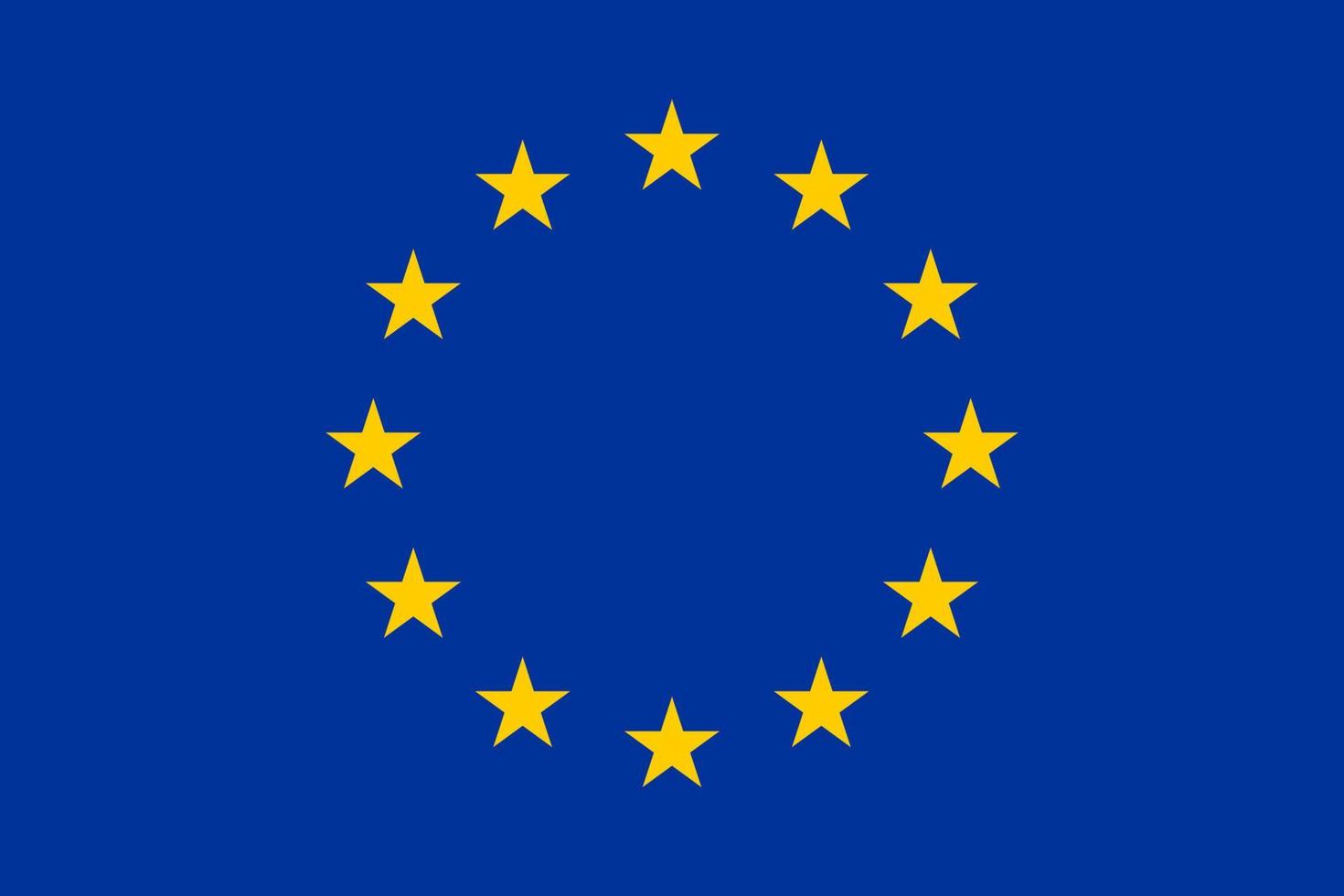europe union Simple flag Correct size, proportion, colors. vector