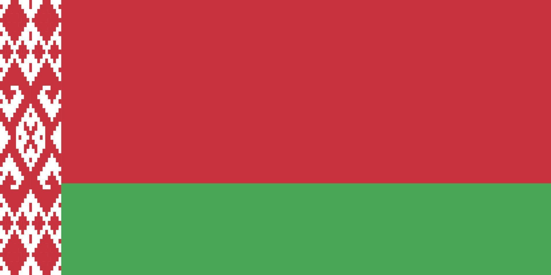 Belarus Simple flag Correct size, proportion, colors. vector