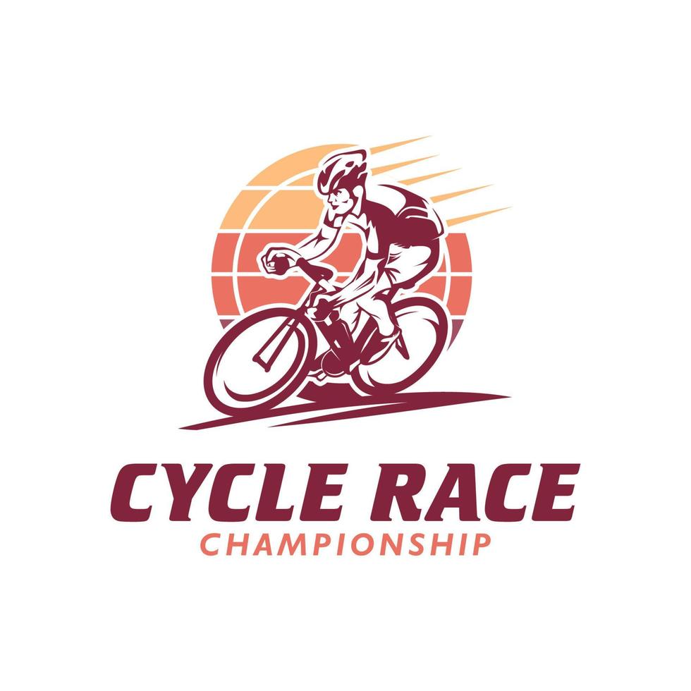 Cycle race Vector logo design template