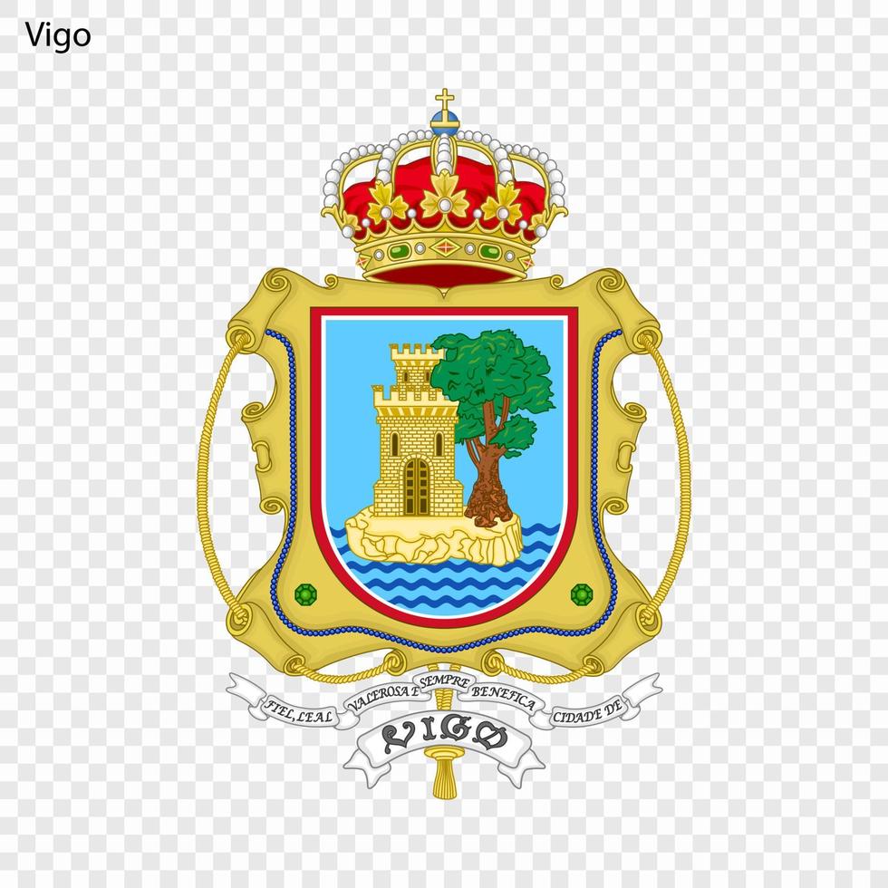 Emblem of Vigo. City of Spain vector