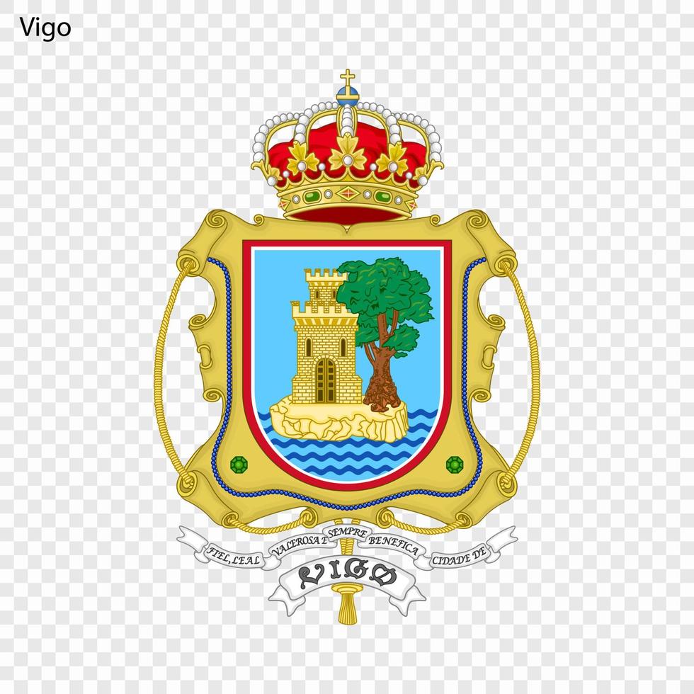 emblema de Vigo. ciudad de España vector