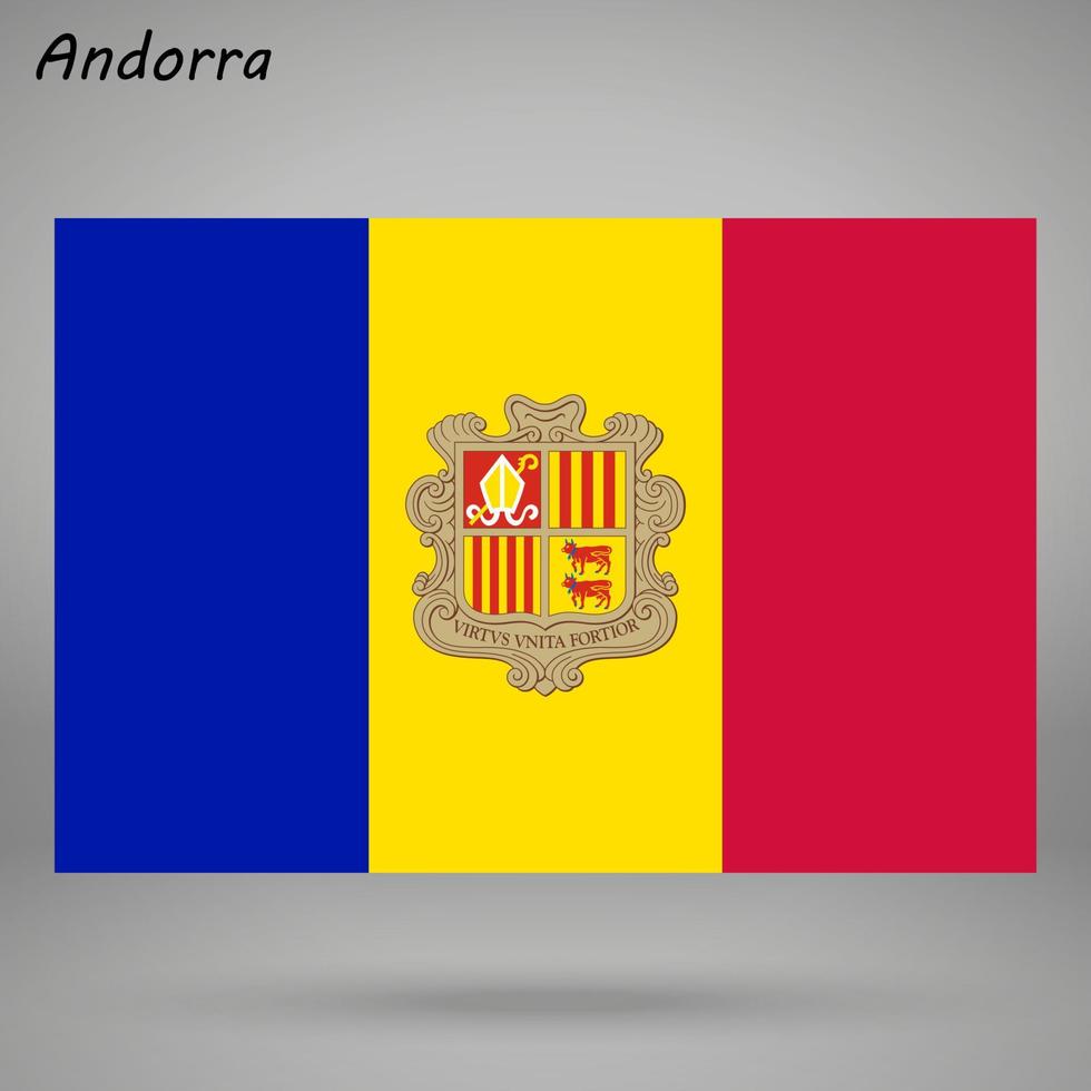 andorra simple flag isolated . Vector illustration