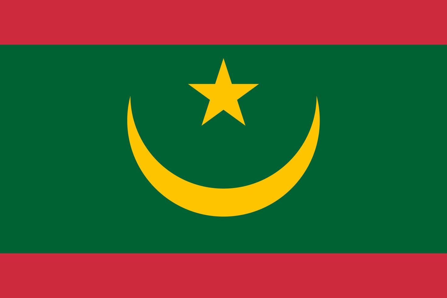 Mauritania Simple flag Correct size, proportion, colors. vector