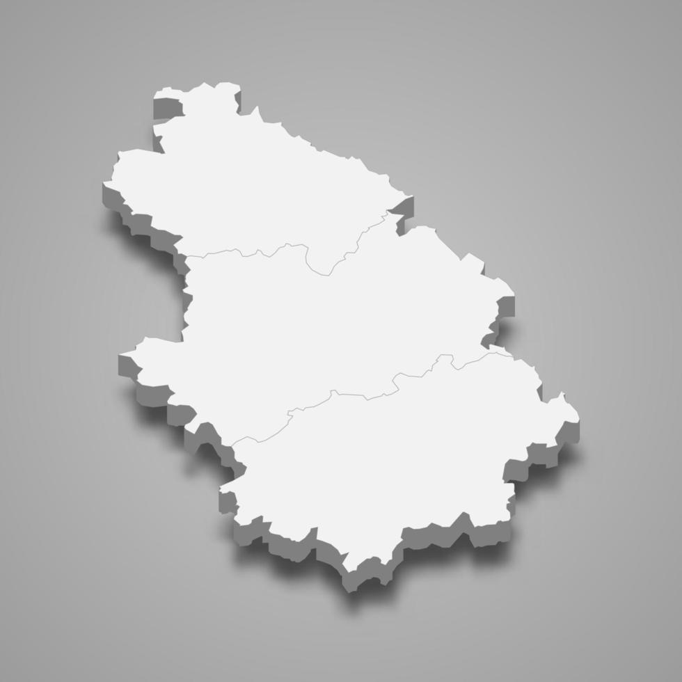 3d isométrica mapa de haute-marne es un Departamento en Francia vector