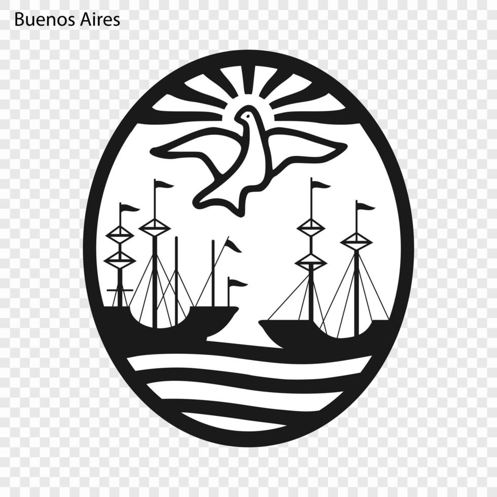 Emblem City of Argentina. Vector illustration