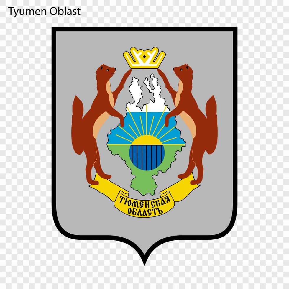 Emblem of  province of Russia vector