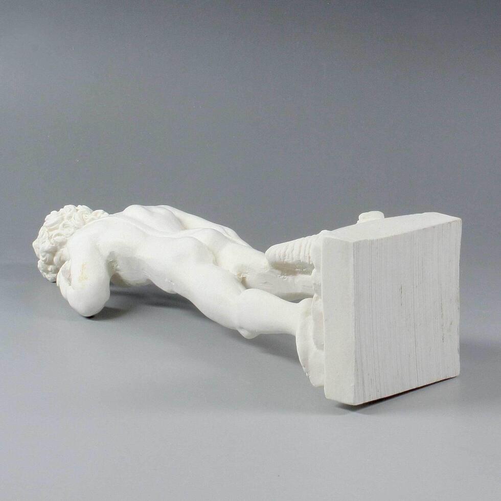 Retro white figurine David Italian Renaissance David Michael Angelo Sculptor Italy figurine Plaster nude David Statue David love photo