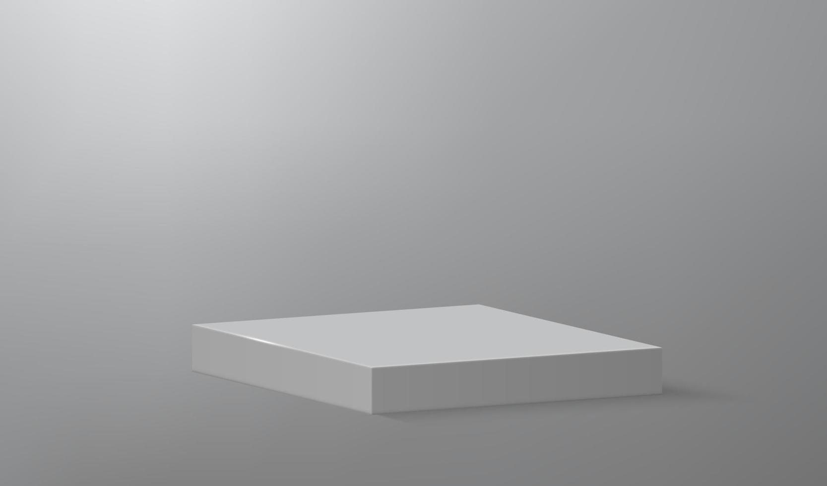 3d realistic square podium or pedestal on empty studio background vector