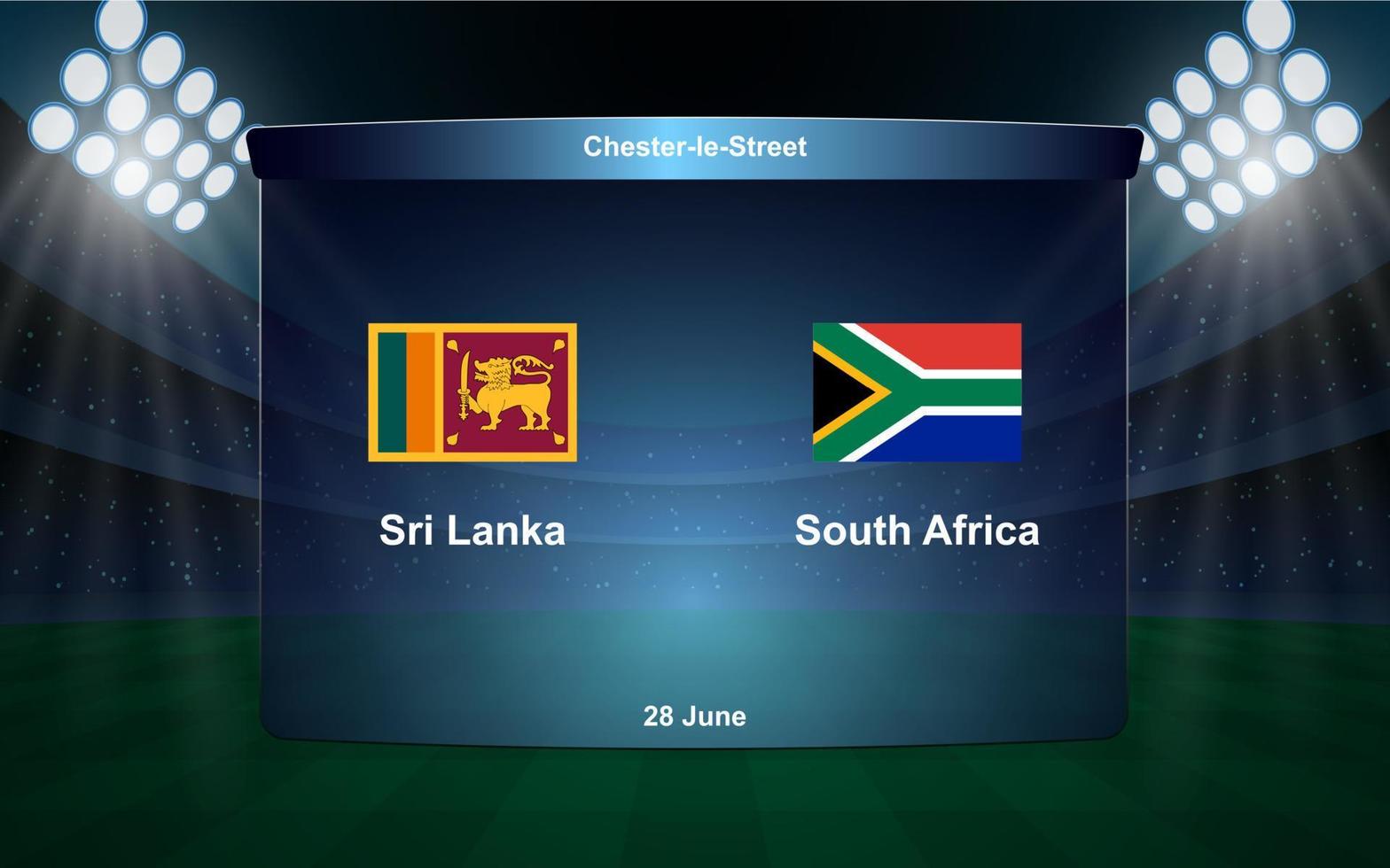 cricket scoreboard broadcast graphic template vector