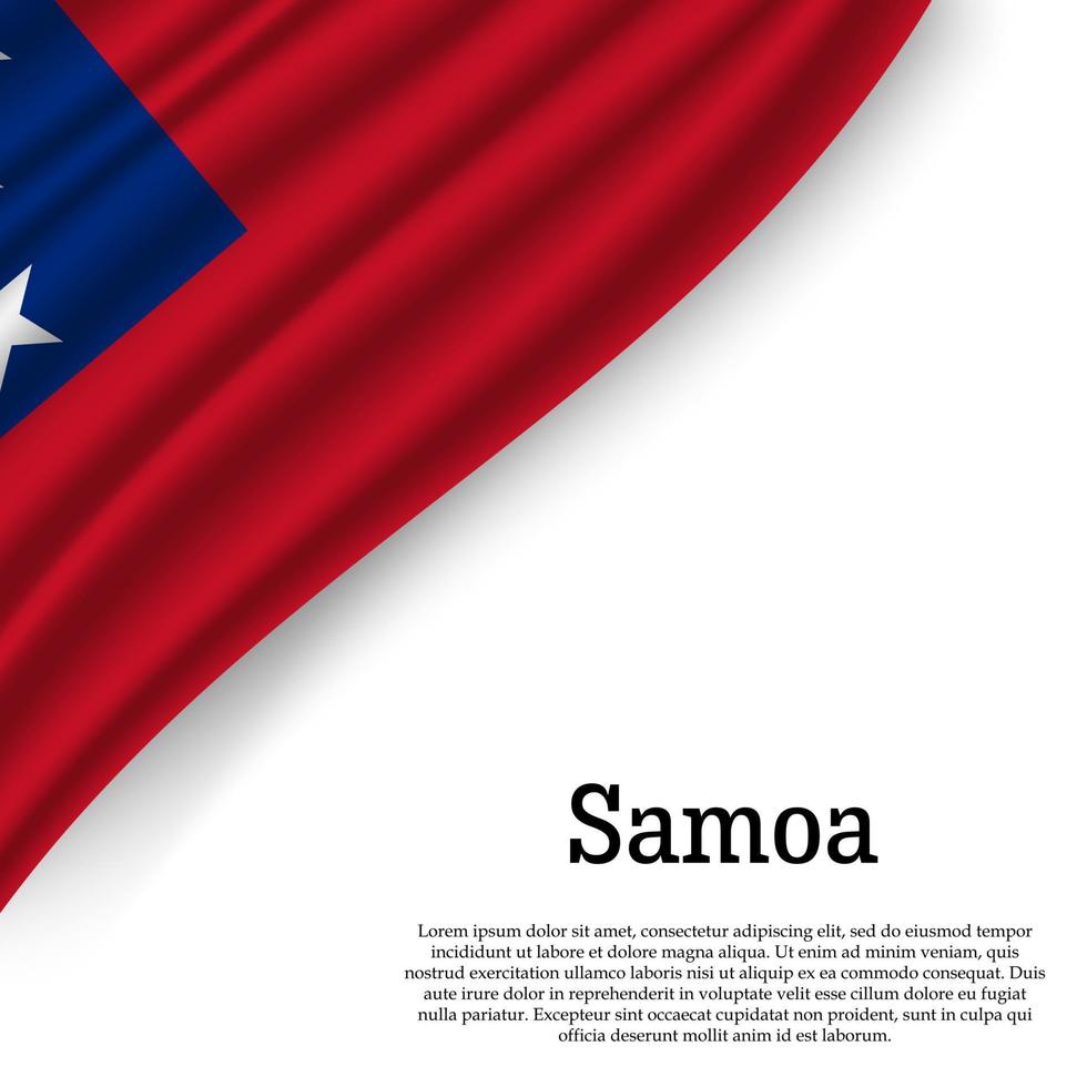 ondulación bandera de Samoa vector