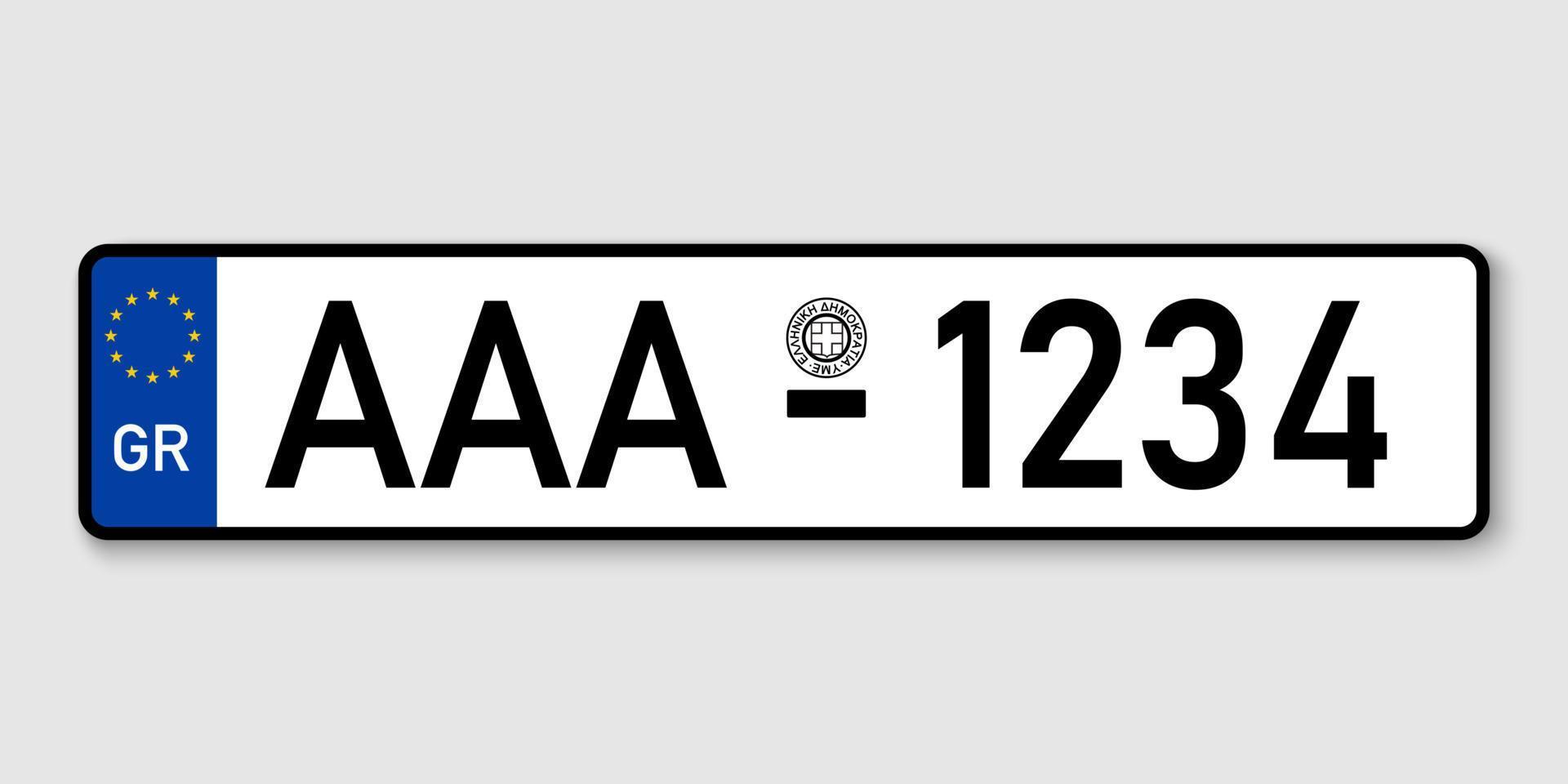 Vehicle registration plates vector