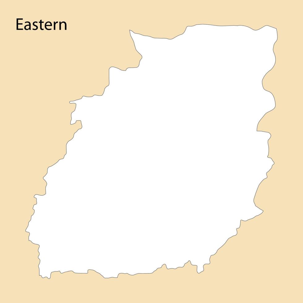 High Quality map of Eastern is a region of Ghana vector