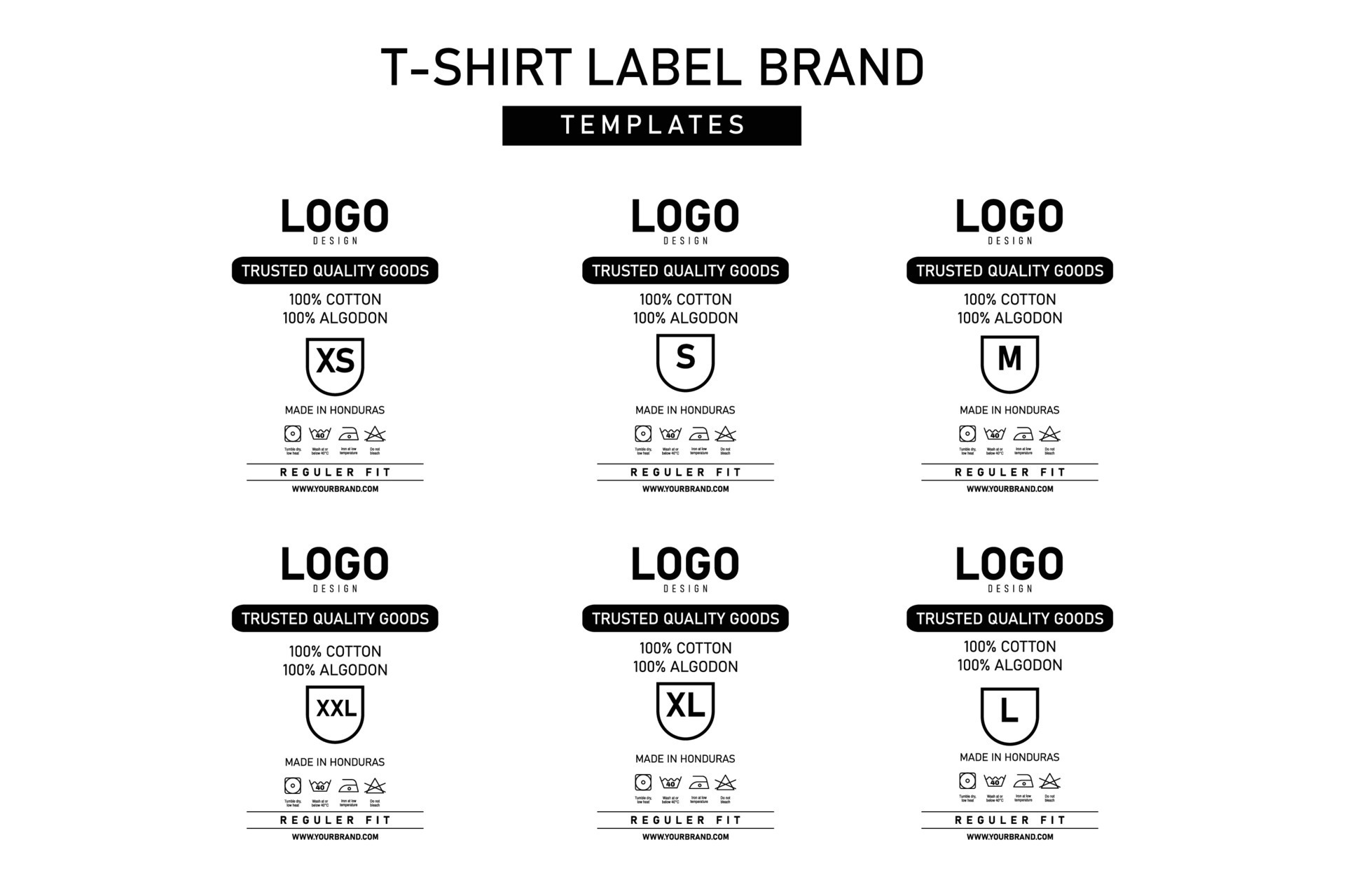 Clothing label tag vector templates design 21853474 Vector Art at Vecteezy