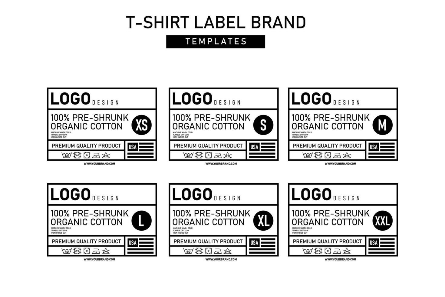 Clothing label tag vector templates design