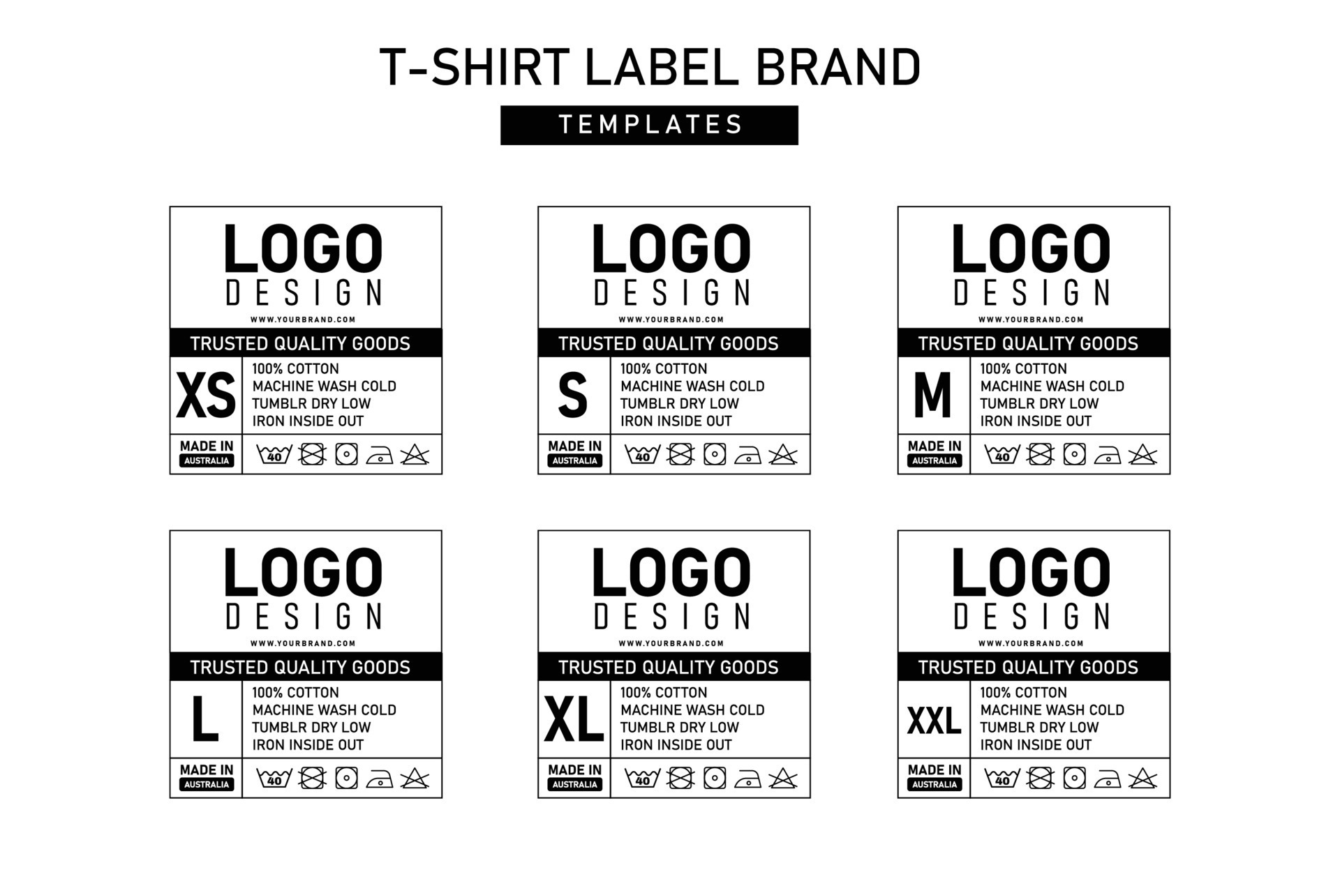 Clothing label templates design 21853491 Vector Art at Vecteezy
