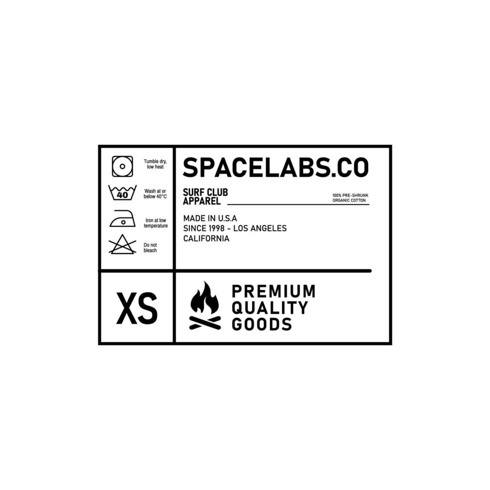Clothing label tag template concept vector design branding