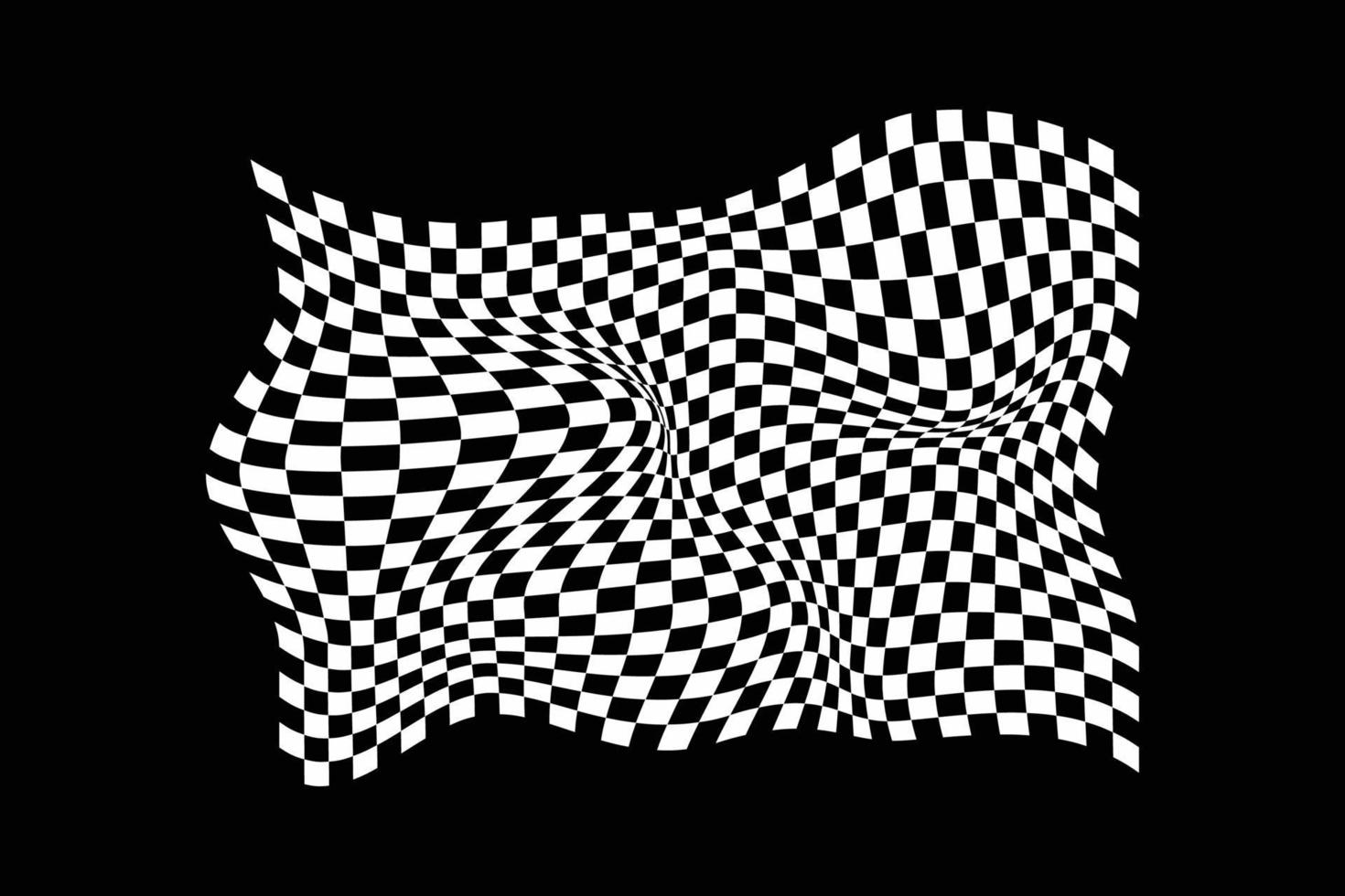 Checkerboard waving flag vector