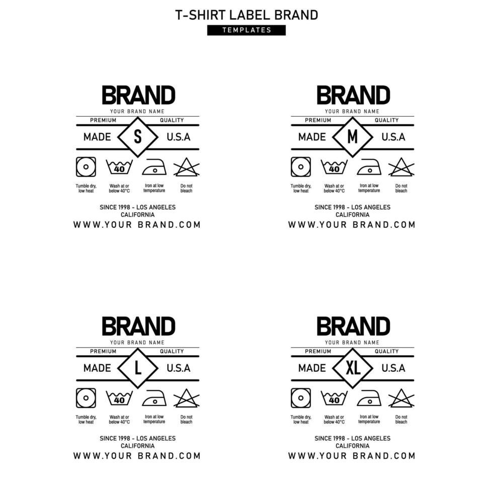 Clothing label tag template concept vector design branding