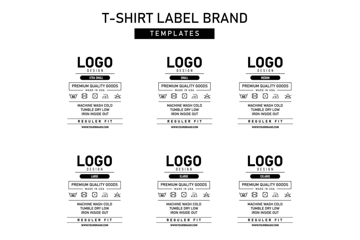 Clothing label tag vector templates design