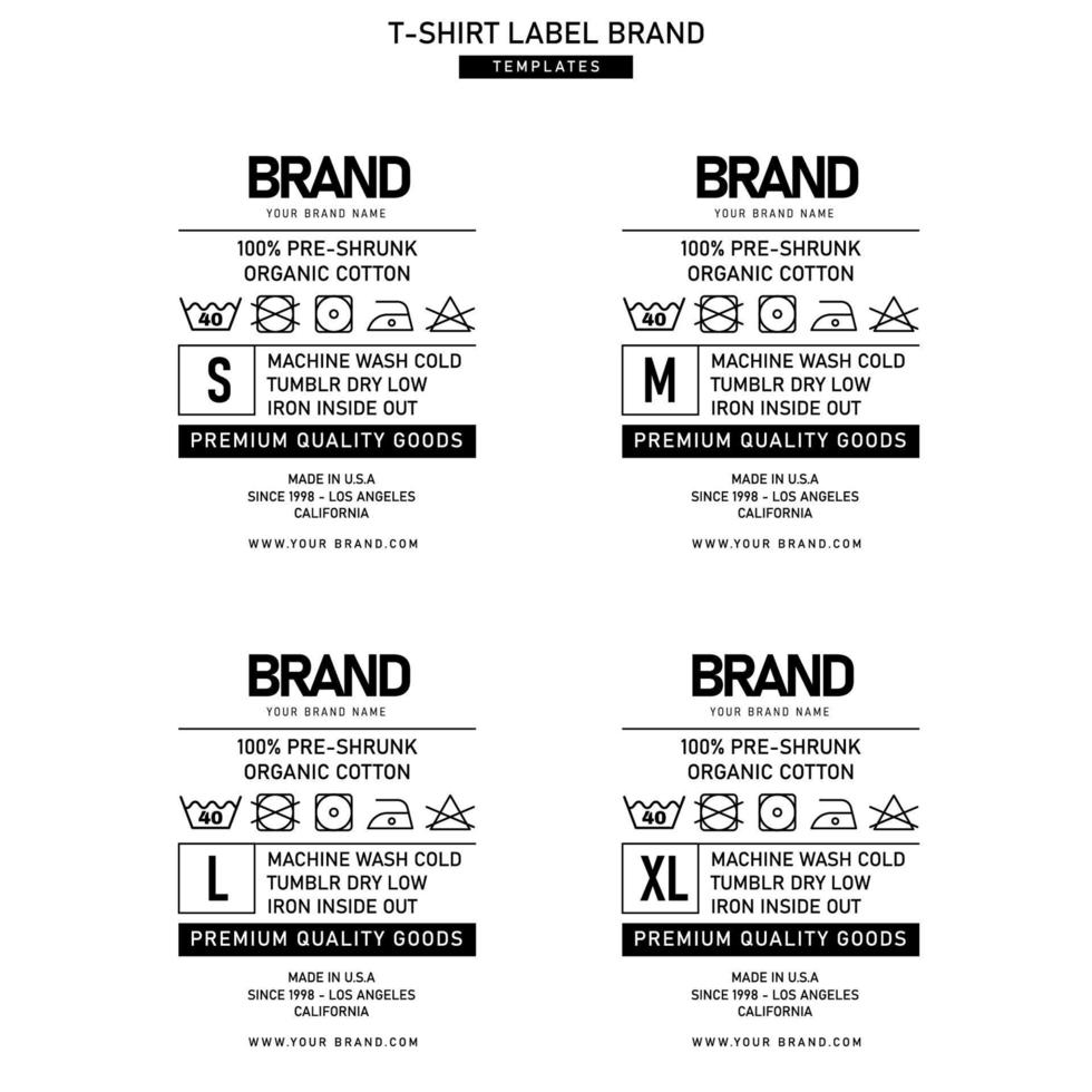 Clothing label tag template concept vector design branding