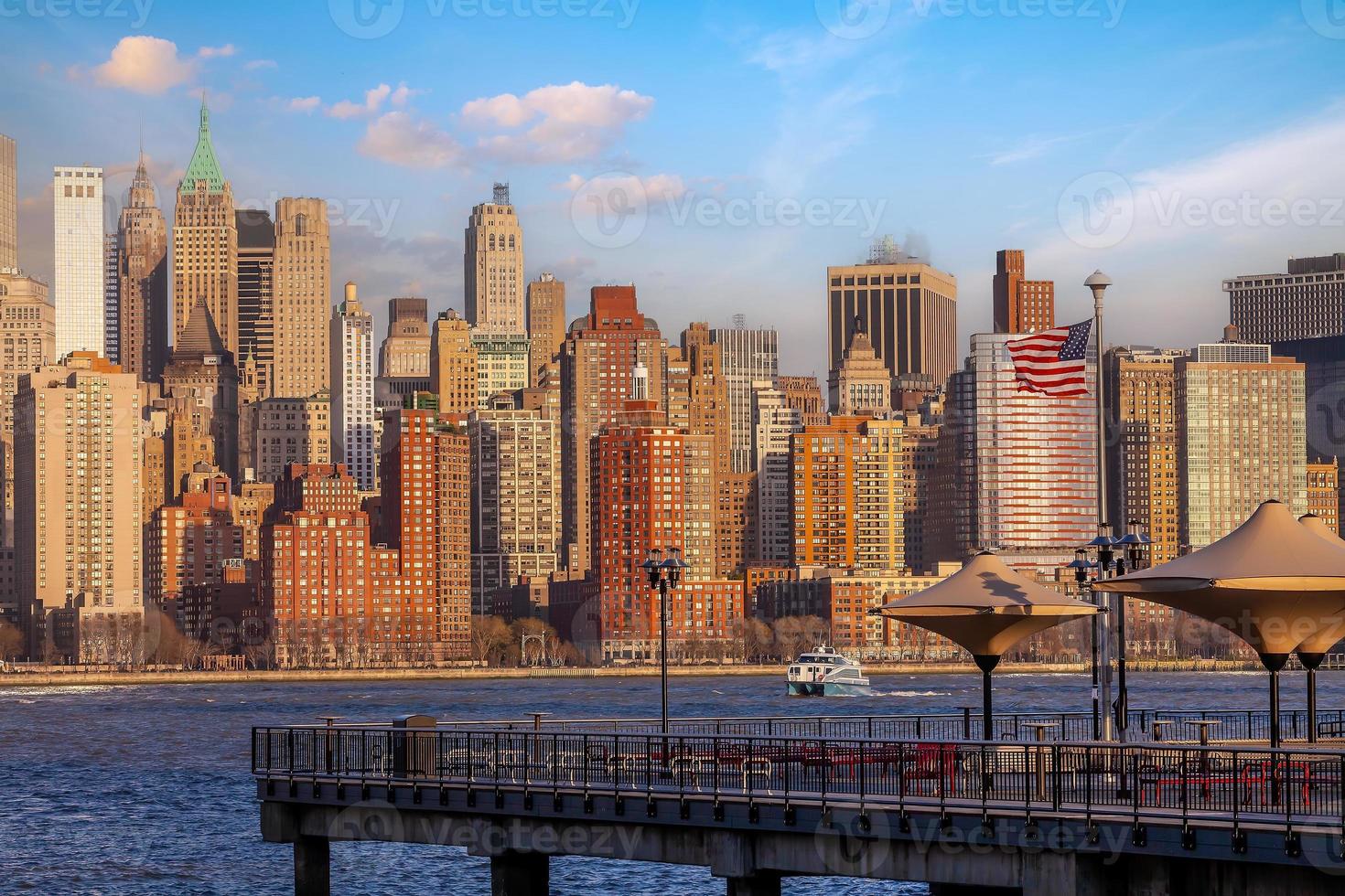 Manhattan city skyline cityscape of New York from New Jersey photo