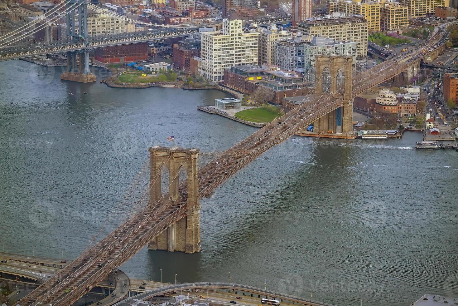 Manhattan city skyline cityscape of New York from top view photo