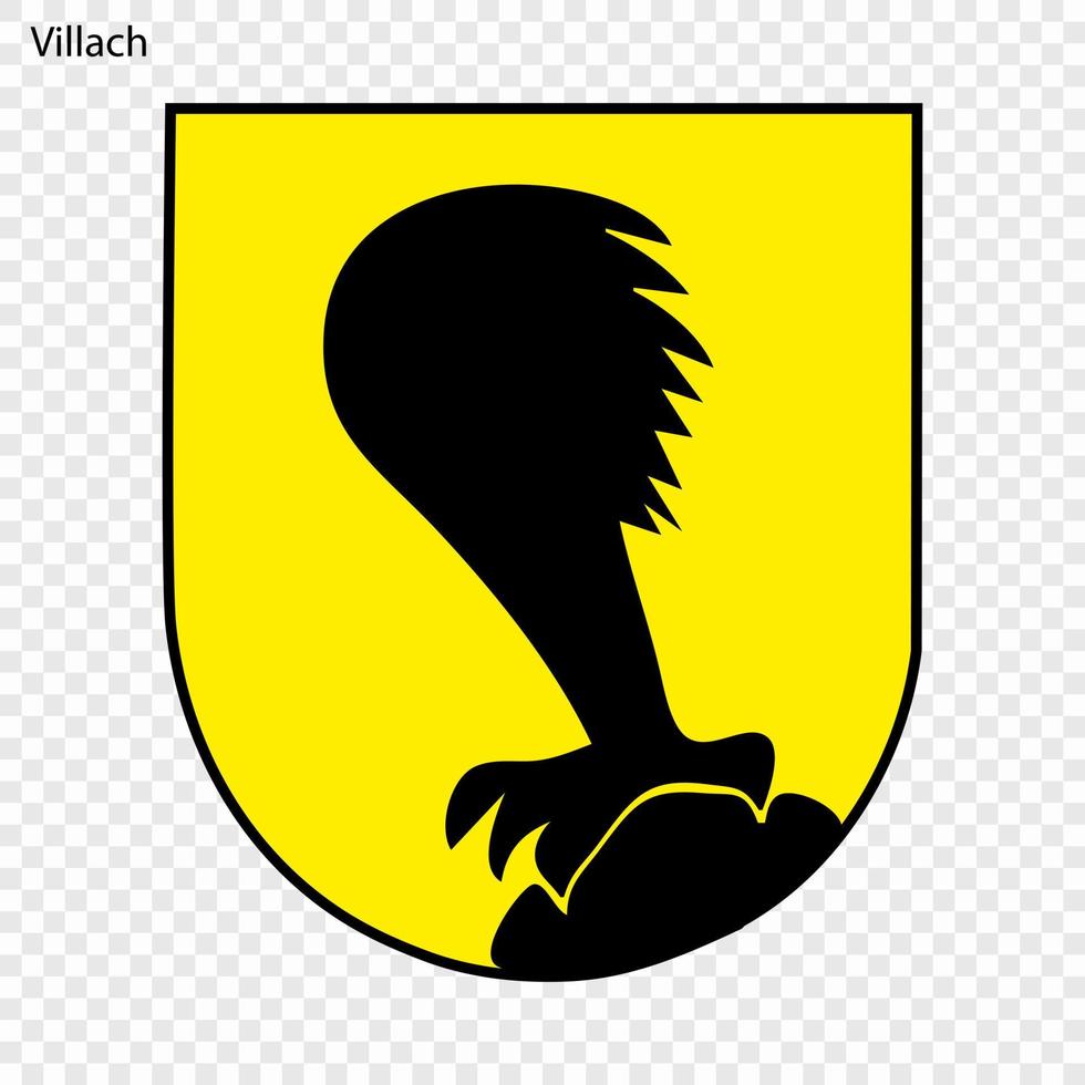 Emblem of Villach. vector