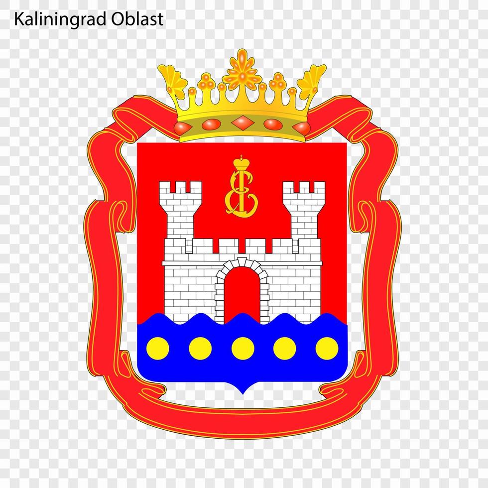 Emblem of  province of Russia vector