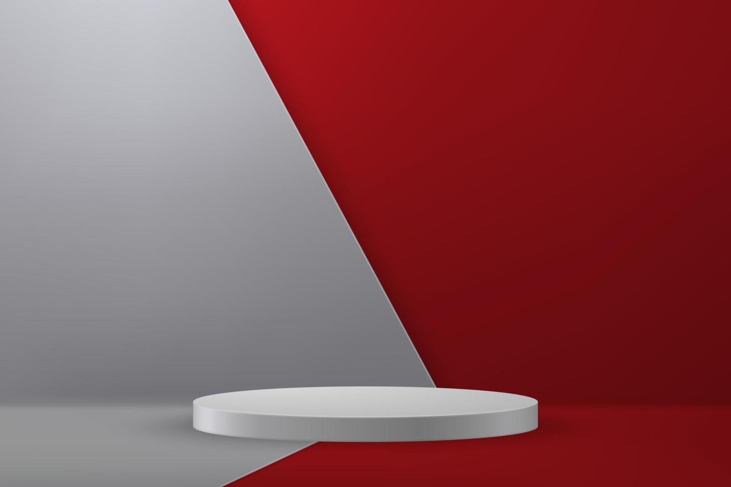 3d realistic podium or pedestal on luxury background vector